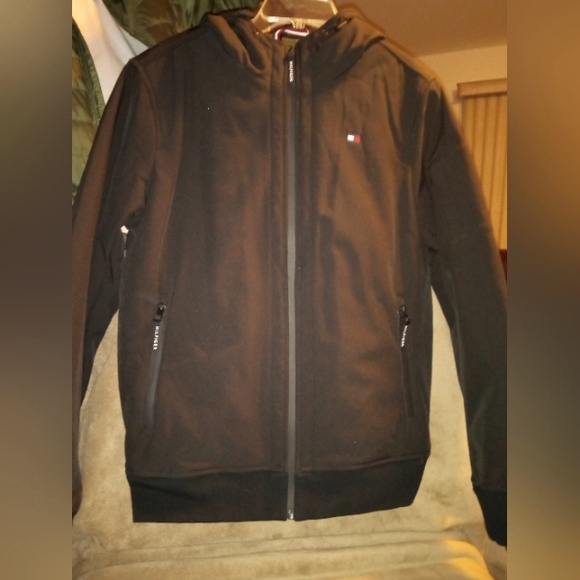 Tommy Hilfiger all black jacket for cold weather